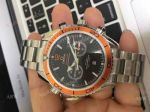 Omega Seamaster 600m Chronograph Watches SS Orange Unidirectional Bezel